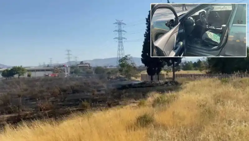 İzmir'de Otluk Alanda Çıkan Yangın, AVM Otoparkını Tehdit Etti!