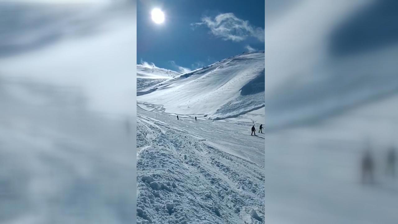 Palandöken'de kayakçılara çığ düştü